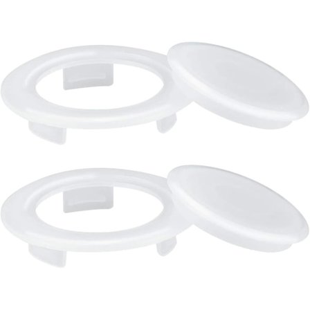 2 stk. (4 tommer) Bordparasoll Hullring Plastparasoll Hullbeskyttelse for Uteparasoll Hageparasoll Parasollstabilitet Parasoll - Hvit