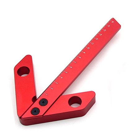 Linjemåler Center Finder Træbearbejdning Måleværktøj 45/90 Graders Vinkelret Vinkel Linjemåler Tømrer(A)