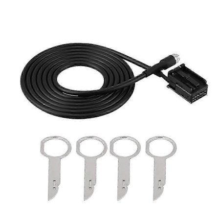 6000 CD MP3 Ljudingång Aux Kabel Adapter för Ford Focus Mondeo med Borttagningsverktyg Nycklar