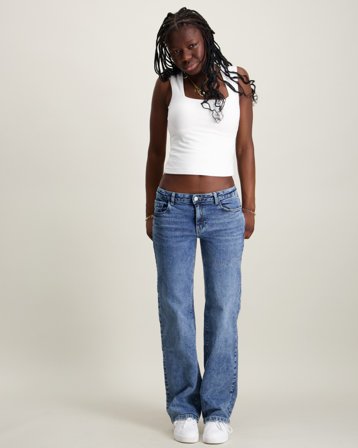 LMTD NLFBLI DNM LW S STRAIGHT PANT Blå Jeans Jente - Kids Brand Store