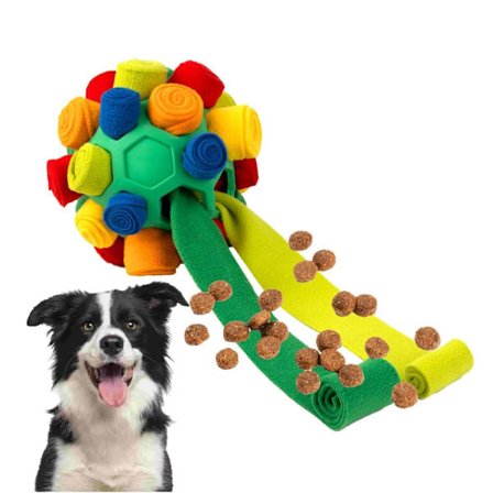 Snusebold til Hund – Aktiveringslegetøj & Slow Feeder, Maskinvaskbar Belønningsbold til Små til Store Hunde_TF_TF