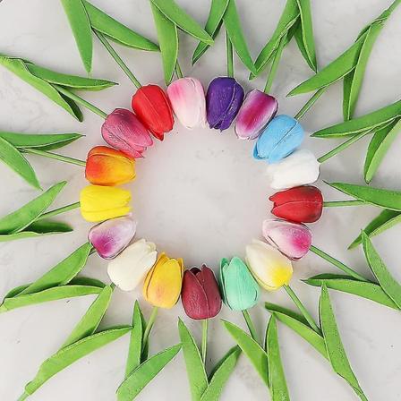 10 stj konstgjorda blommor falska blommor tulpan latex material verklig touch för bröllop rum hem hotell fest dekoration och diy dekor 7 10pcs