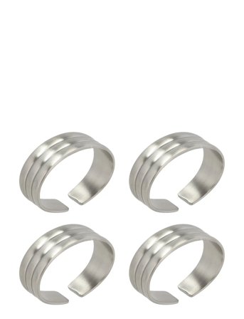 Gense Servietring Thebe 4 Stk. - Silver - 4.3X 3.2CM