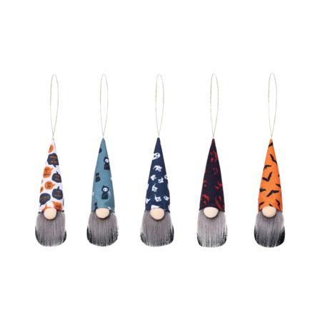 Ny Halloween Variation Av Små Ornament Fladdermus Spindel Pumpa De