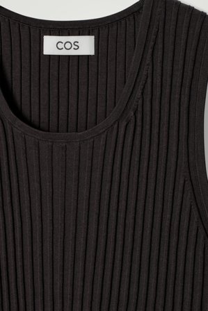 COS Men's Camiseta De Tirantes De Seda Y Algodón in Marrón