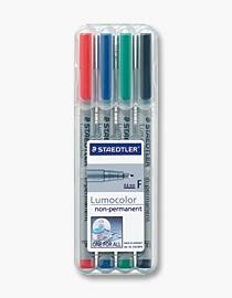 Staedtler Merkepenn Lumocolor Ikke-perm. 0.6mm assortert (4)
