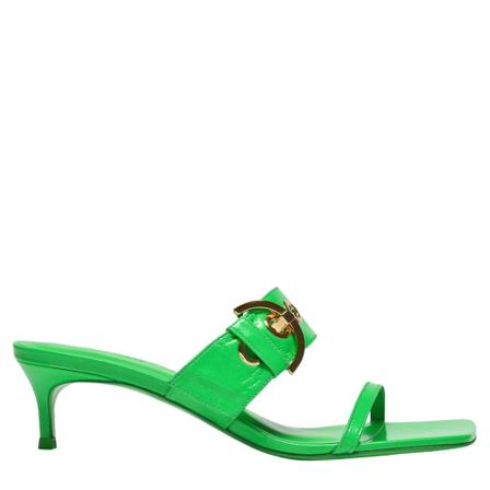 By Far, Bettina Sandals in Green Leather Zielony, Kobieta, Rozmiar: 39 EU