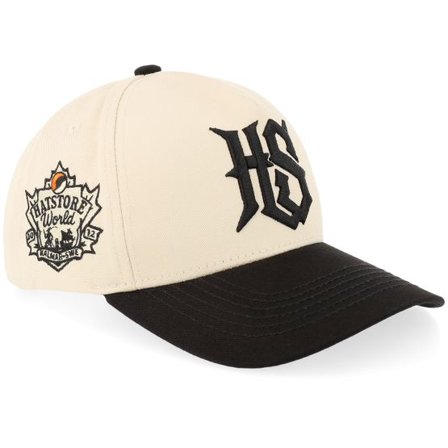Hatstore - Beige adjustable Keps - Hs Monogram Stone/Black A-frame Adjustable @ Hatstore