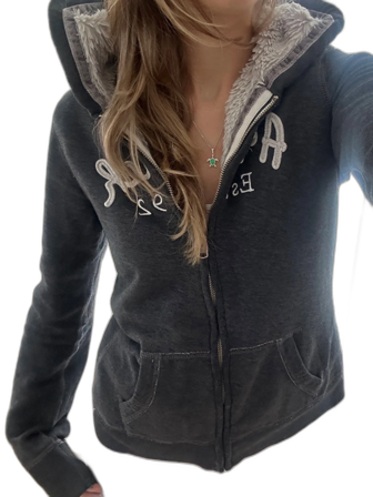 Abercrombie & fitch zip med foder