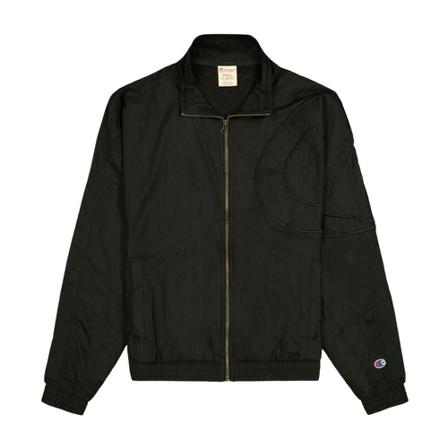 Champion, Lightweight Bomber Jacket With Embroidered Logo Zwart, Dames, Maat:XS