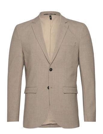 Slhslim-Liam Sand Check Blz Flex Noos Beige Selected Homme