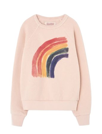 THE ANIMALS OBSERVATORY Rainbow Shark Sweatshirt - Pink - 8 Y