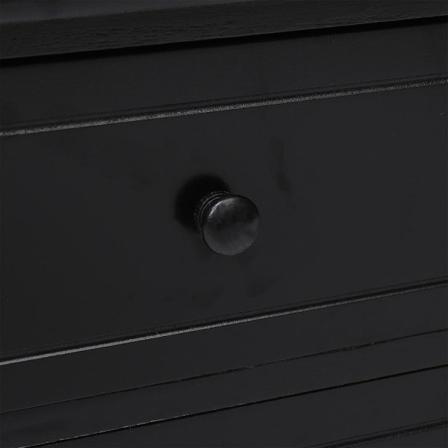 Vidaxl Tv-bänk Svart 108x30x40 Cm Massivt Kejsarträ Svart
