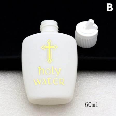 250/60/100 ml Holy Water Bottle Cross -muovisäiliö Christ C