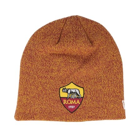 New Era - Football Noir traditionalbeanie Bonnet - AS Roma Marl Skull Beanie Heather Orange Beanie @ Hatstore