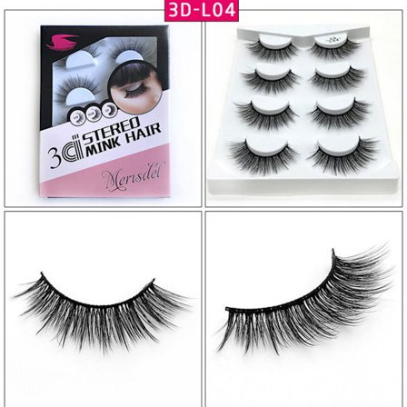 3D-minkvipper fra Merisdel (4-PAKNING)