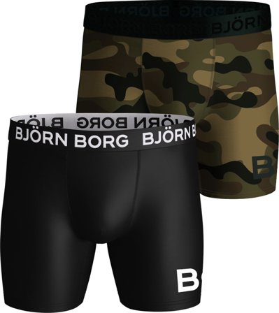 Björn Borg Men's Performance Boxer 2-pack Men undergarment Black XXL