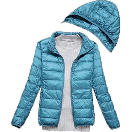 Vintertynd og let dunjakke til kvinder, afslappet dunjakke, slank quiltet jakke med aftagelig plus size barselsjakke_fs