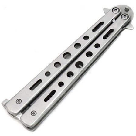 Kam fällbar / Butterfly i rostfritt stål - 5 färger - Silver