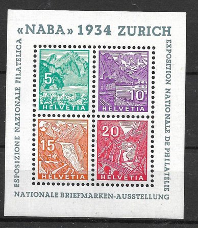 Schweiz 1934 - AFA 288-291 - Postfrisk