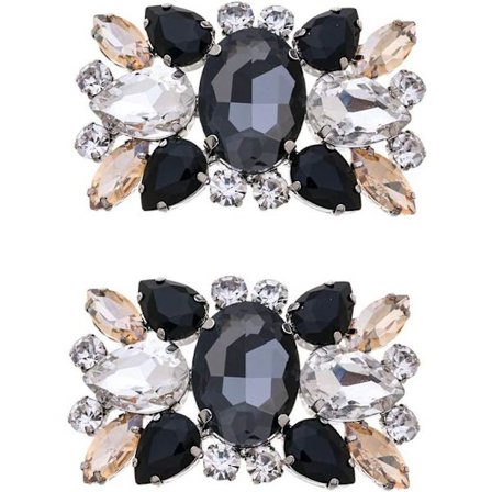 2 stk. Fashion Dame Krystal Rhinestone Sko Klip Dekorationer til