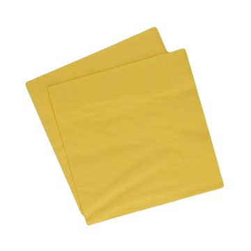 Serviett 3-lag Gul 33x33cm