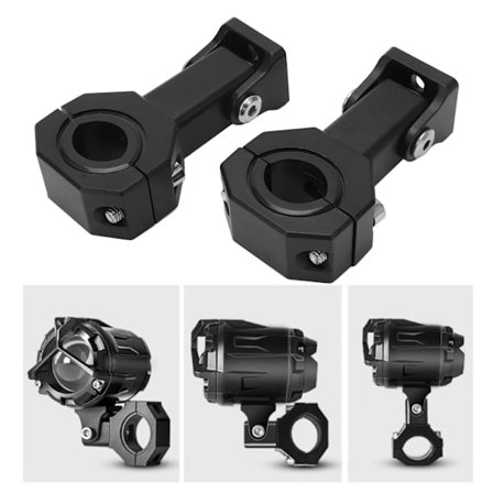 2 stk. Forlygtebeslag M5 Blænde 18mm‐30mm Justerbar Forlygteklemme Holder til Motocross Off Road ATV UTV