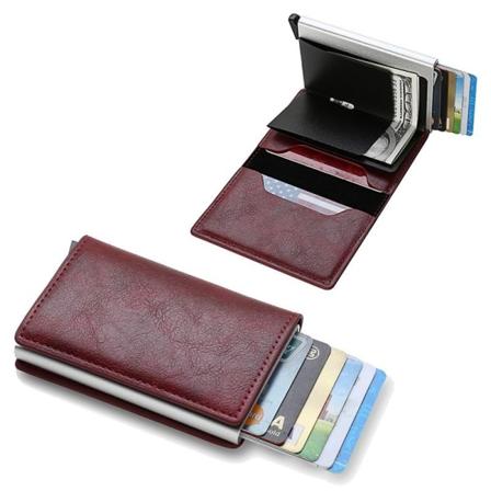 Automatisk kortholder med RFID-beskyttelse - Perfet Röd