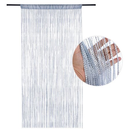 ING Hyönteisverho 200 x 91 cm Oviverho Glitter Hyttysverkko Tupsuilla Hyönteissuojattu Oviverho Kaappiverho Sisustus Ovien Aukoille