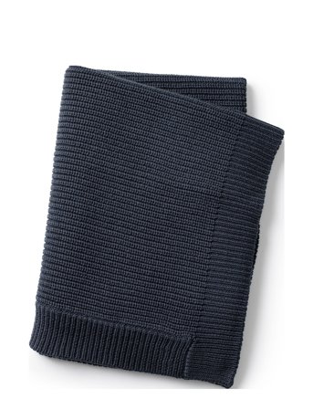 Elodie Details Wool Knitted Blanket - Navy - ONE SIZE