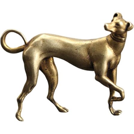 1 stycke mässing hund prydnad solid ren koppar hund staty te