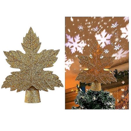 Bladformet Juletre-Projektorlampe Snøstorm Juletre Topplampe Led Juletre Toppstjerne Projektorlampe