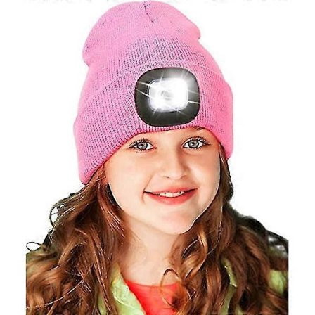 Lue med LED-lys for barn, USB-oppladbar håndfri LED-hodelykt