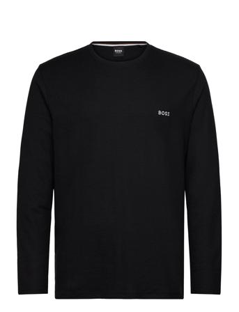 Waffle Ls-Shirt Tops T-shirts Long-sleeved Black BOSS