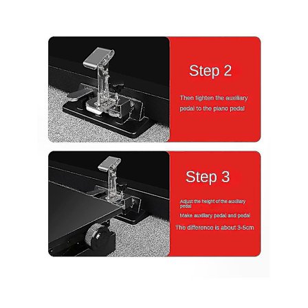 Klaverpedalforlænger til børn Justerbar højde Forhøjer børns klaverundervisningshjælpemiddel Tilbehør