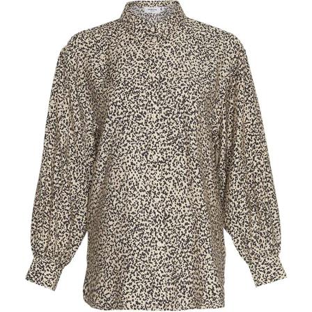 Moss Copenhagen Saloma ladonna shirt cement dot , Zwart , Dames , Maat: S