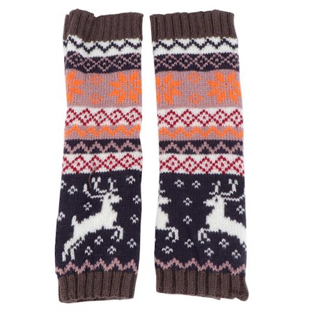 Julstickning Vantar Varma Handskar Vinteranvändning 3 Par Grå