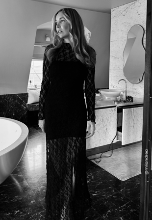 Bubbleroom Occasion Asymmetric Lace Maxi Dress Klær