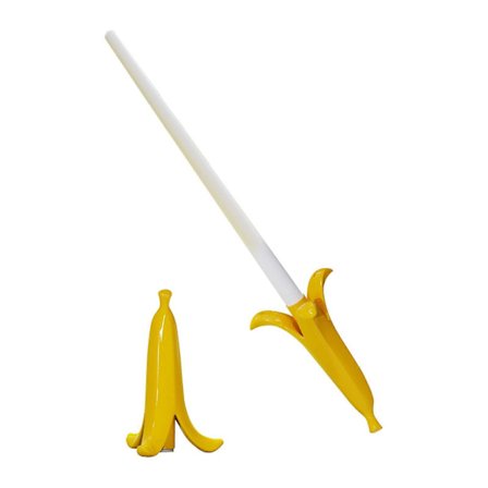 Banan Sværd Teleskopisk Simulationslegetøj Festgave Frugt Stress Relief (FMY)