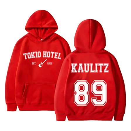 Tokio Hotel Hoodies Rockband Pullovers Bill Kaulitz Tryckad Sweatshirt Kaulitz 89 Hoodie Y2k Streetwear Tokio Hotel Sweatshirts