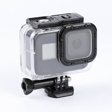 Til GoPro HERO8 Black 45m Vandtæt Hus Beskyttende Etui med Spænde Basisbeslag & Skrue (Transparent)