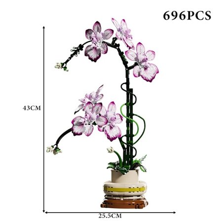 Luova Orkidea Cymbidium Ikuiset Kukat Ruukkukasvi Rakennuspalikat Simulaatio Phalaenopsis DIY Tiilet Lelut Ystävänpäivälahja
