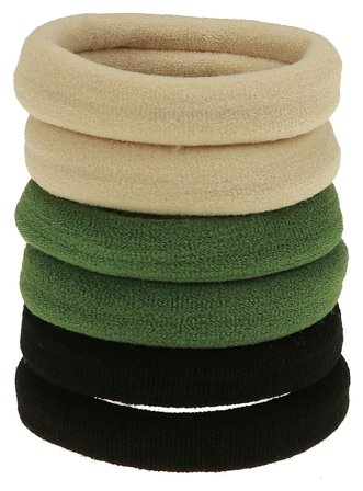 Senze Tube elastikker Grøn mix, Hår, Hårpynt, Hårelastikker