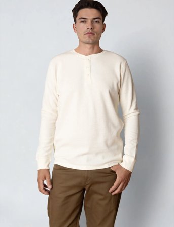 Clean Cut Copenhagen Cal L/S Grandad - Cream - XL