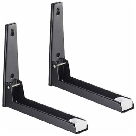 2 st rostfria mikrovågsugnsställ, mikrovågsugnsställ med utdragbar arm, väggmonterad hylla för mikrovågsugn, för kök-