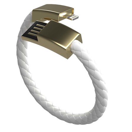 USB till Lightning Laddningsarmband - Elegant Läder Magnetisk Laddare