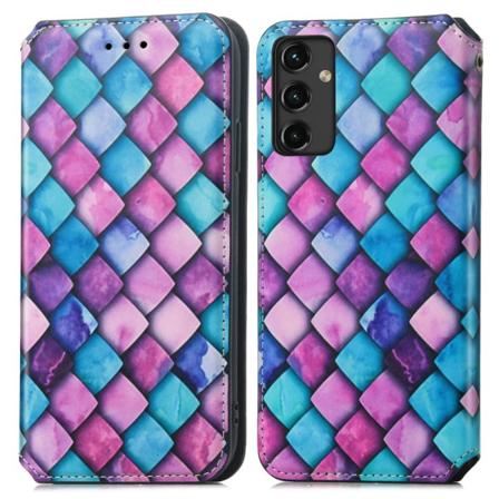 SKALO Samsung A14 4G/5G CASENEO Premium Cut Flip Cover Motiv - # Multicolor
