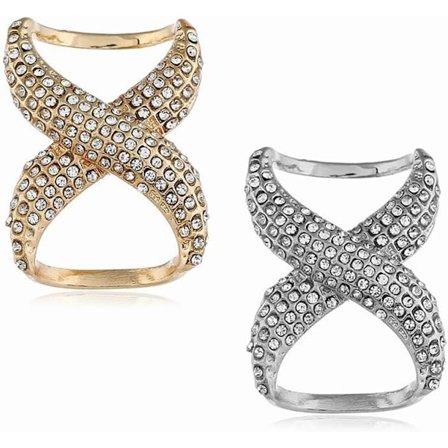 2 STK Mode Tørklæde Clips Tørklæde Ring Spænde Rhinestone Tørklæde Ring Spænde Silke Tørklæde Lås Clips til Kvinder Dame Piger Guld Medium