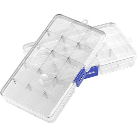 2 stk. Plastik Opbevaringsboks, Transparent Rum Opbevaring Bo DXGHC