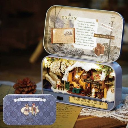 Box Theatre -nukkekodit, minikoti-nukkekoti 9 9